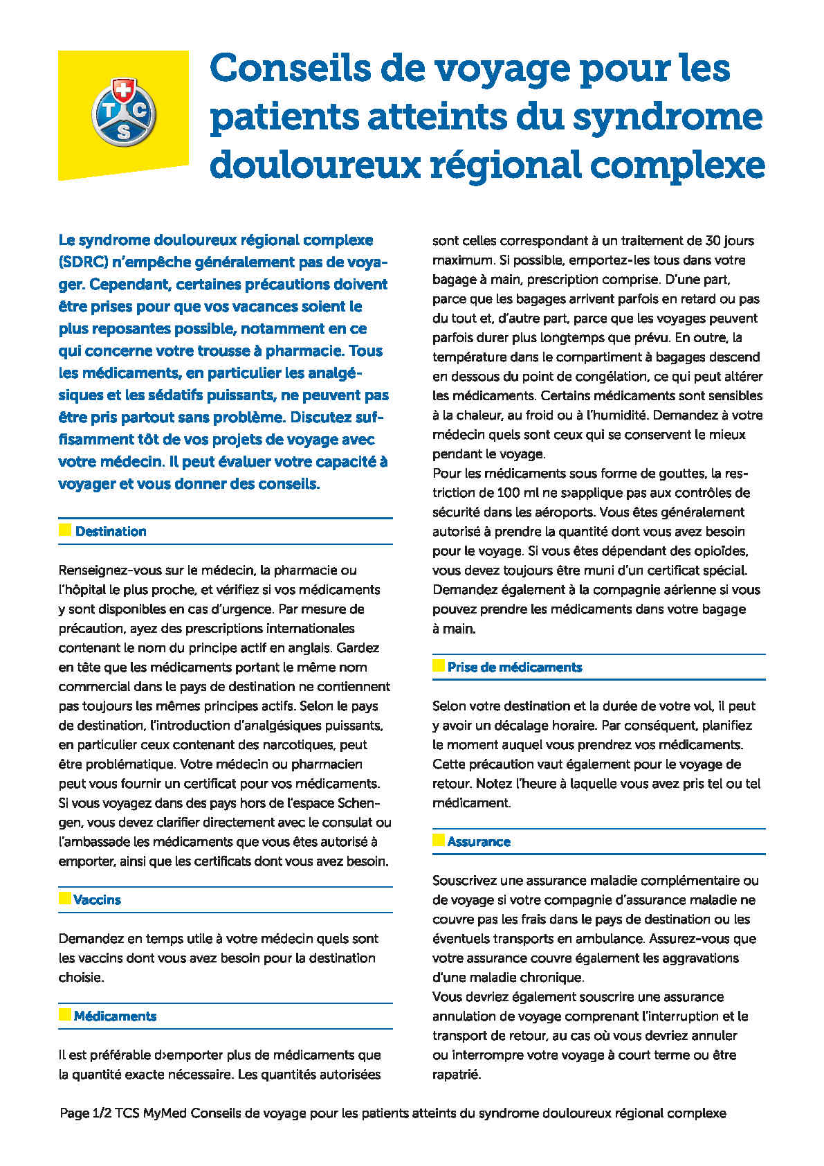 syndrome douloureux régional complexe